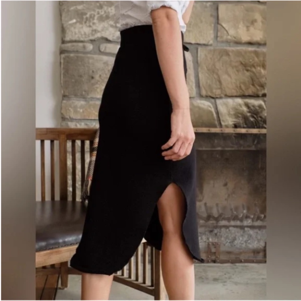 Frank & Eileen Donegal Unforgettable Skirt Midi Black L NWOT - Picture 3 of 10